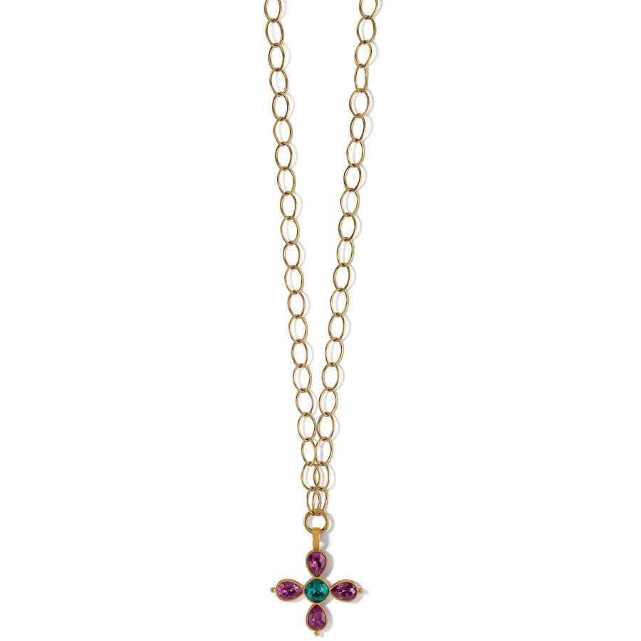 Mercury Long Necklace brushed-gold-green 2