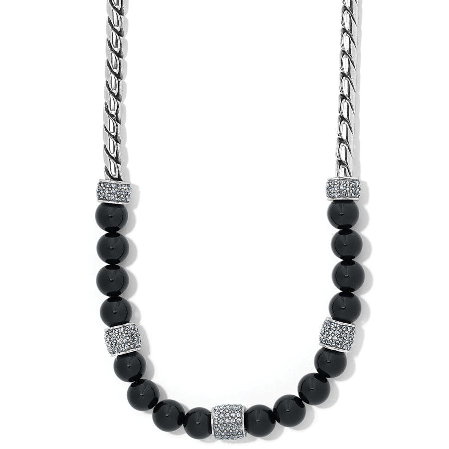 Meridian Bead Necklace black-silver 1