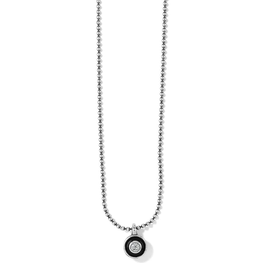 Meridian Eclipse Pendant Necklace silver-black 1