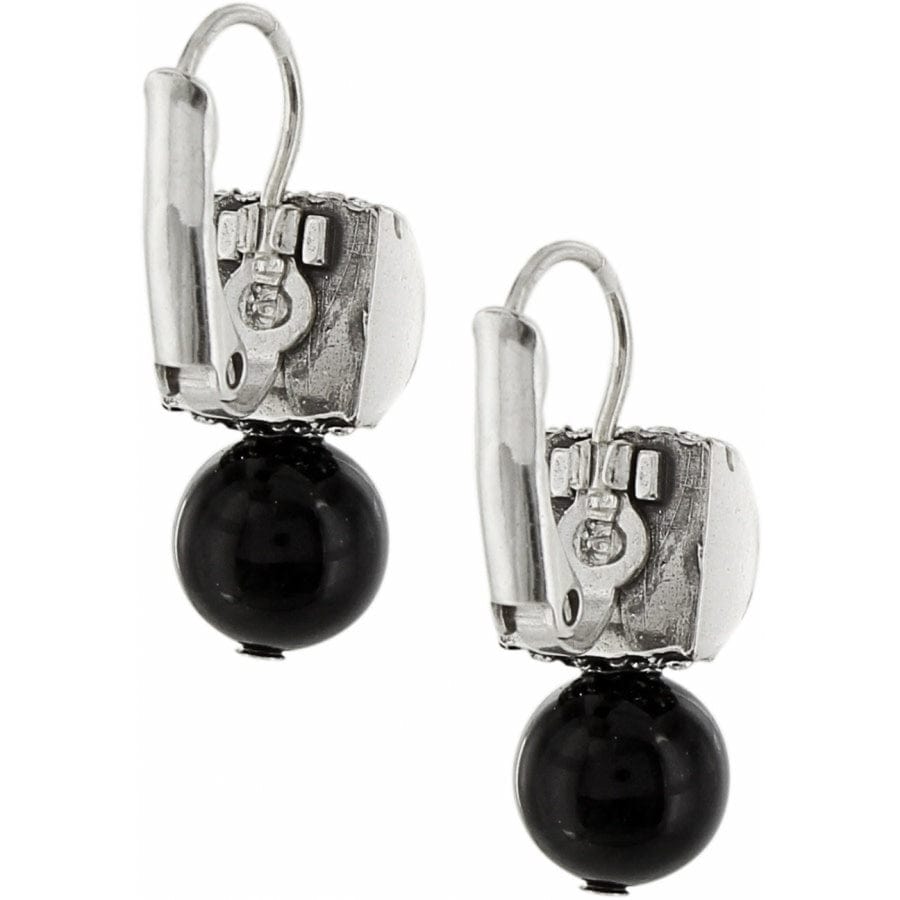 Meridian Bead Leverback Earrings black-silver 3