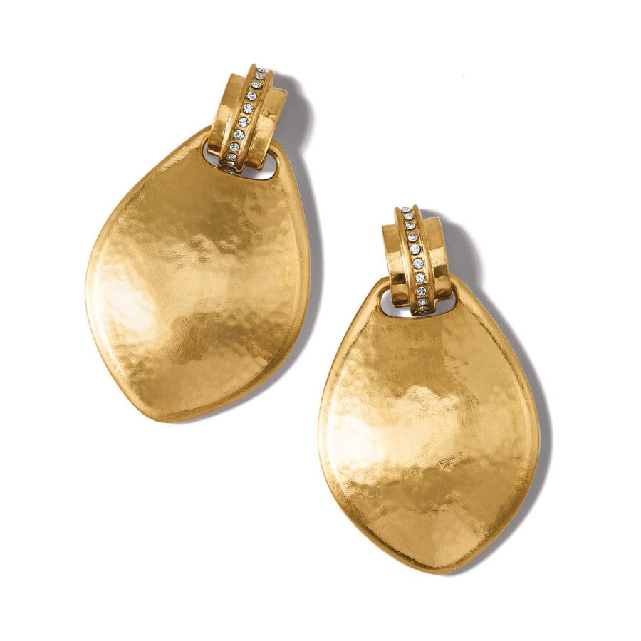 Meridian Lumens Flora Post Drop Earrings brushed-gold 1