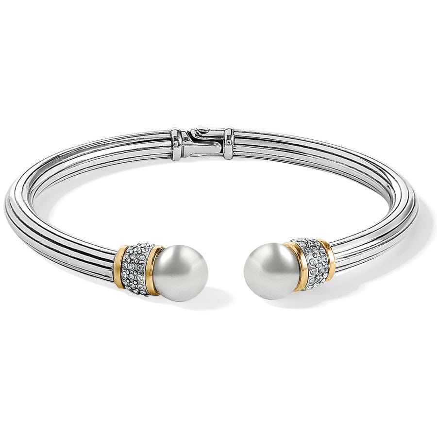 Meridian Open Hinged Bangle silver-gold 6