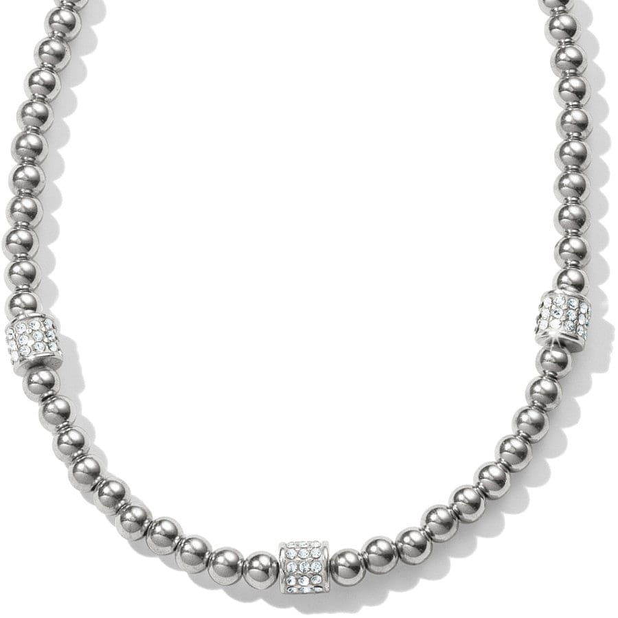 Meridian Petite Beads Station Necklace silver 2
