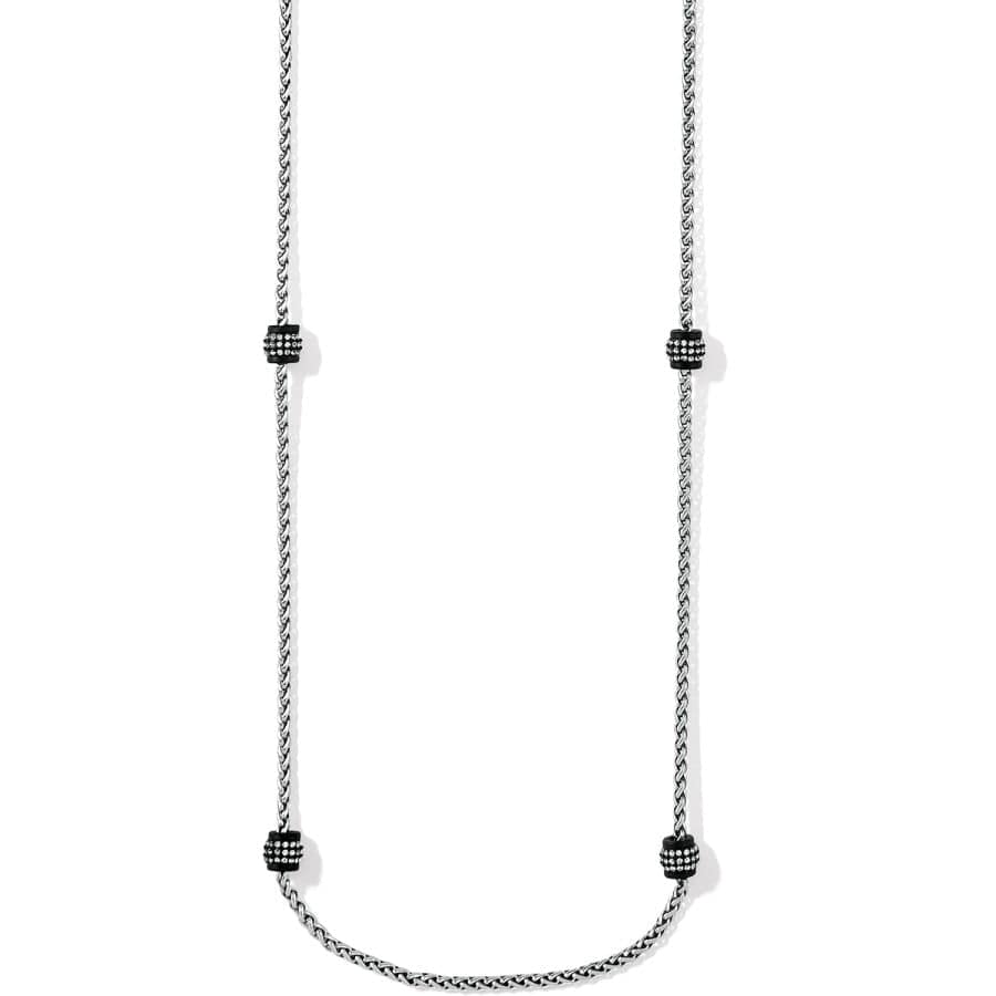 Meridian Petite Long Necklace silver-black 1