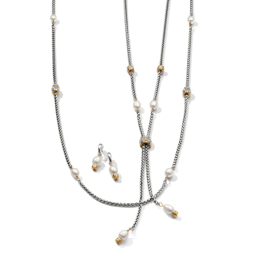 Meridian Petite Pearl Two Tone Long Necklace