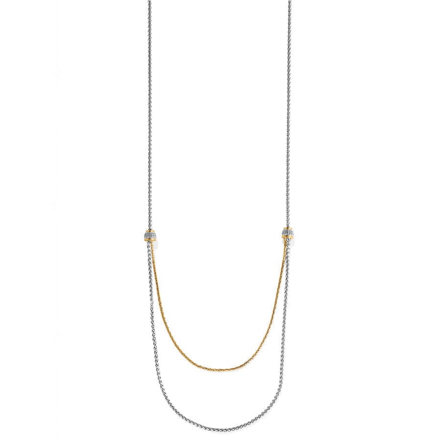 Meridian Petite Two Tone Double Necklace silver-gold 1