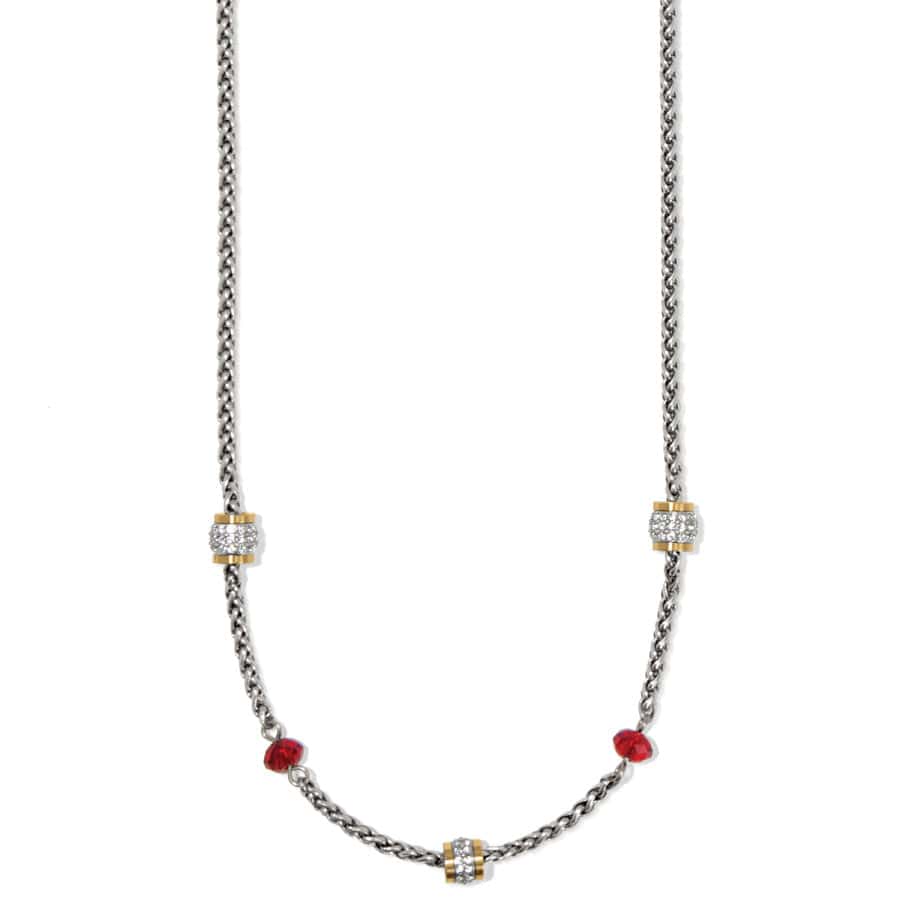 Meridian Red Short Necklace silver-red 1