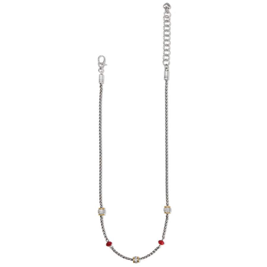 Meridian Red Short Necklace silver-red 2