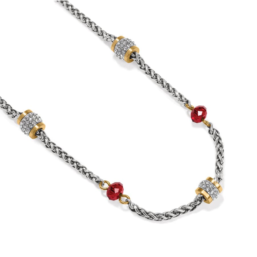 Meridian Red Short Necklace silver-red 3