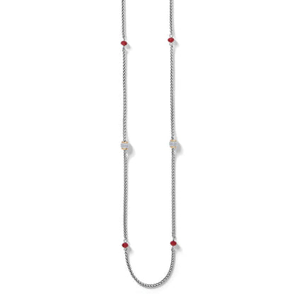 Meridian Red Two Tone Long Necklace