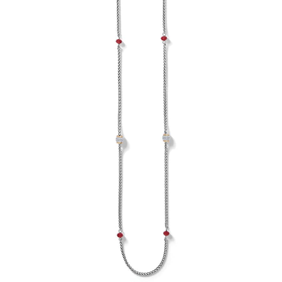 Meridian Red Two Tone Long Necklace gold-red 1