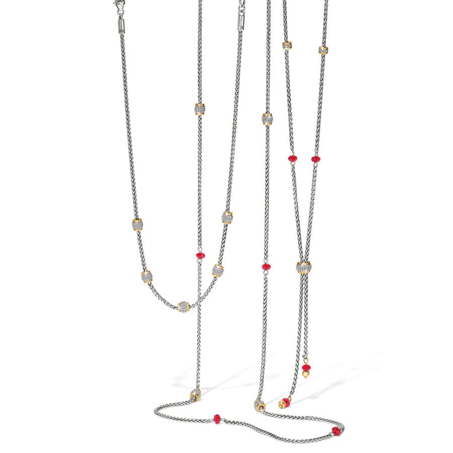 Meridian Red Two Tone Long Necklace