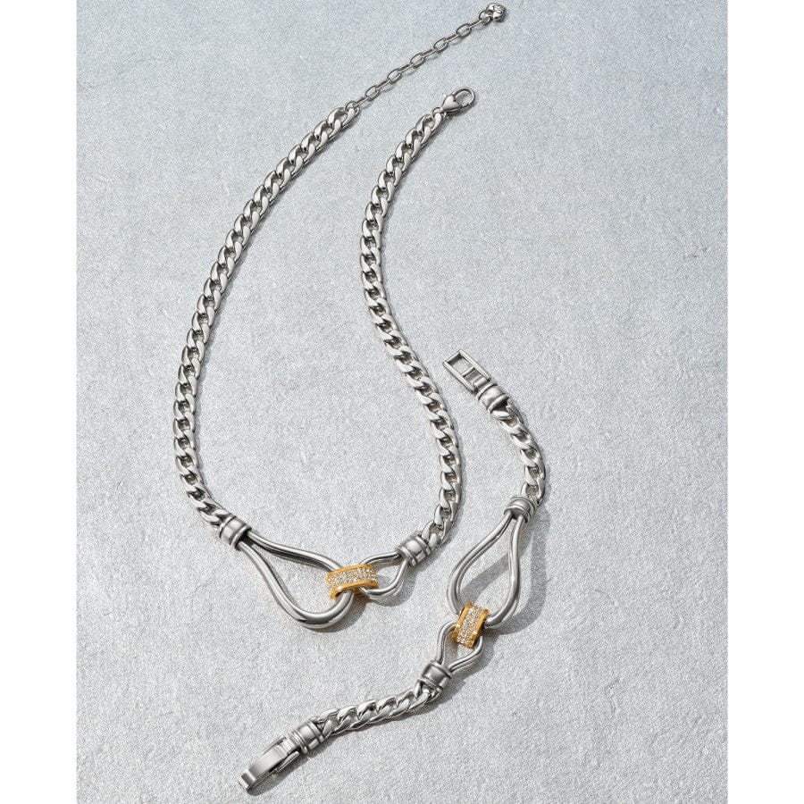 Meridian Suez Two Tone Necklace silver-gold 2