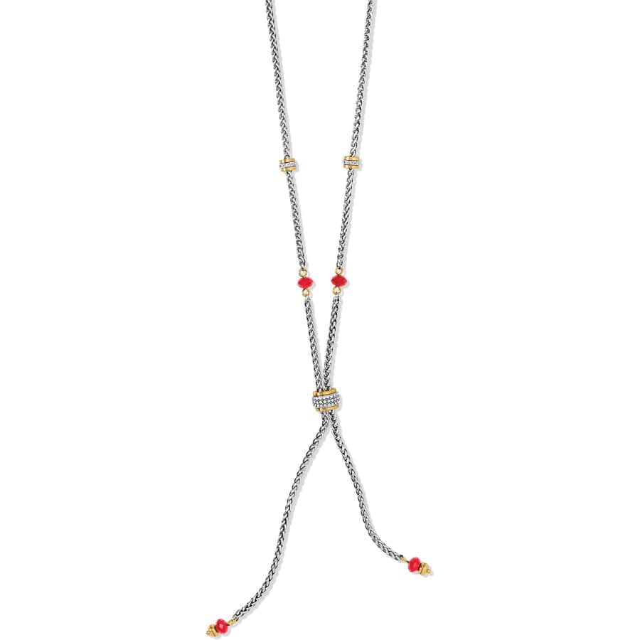 Meridian Two Tone Petite Y Necklace gold-red 1