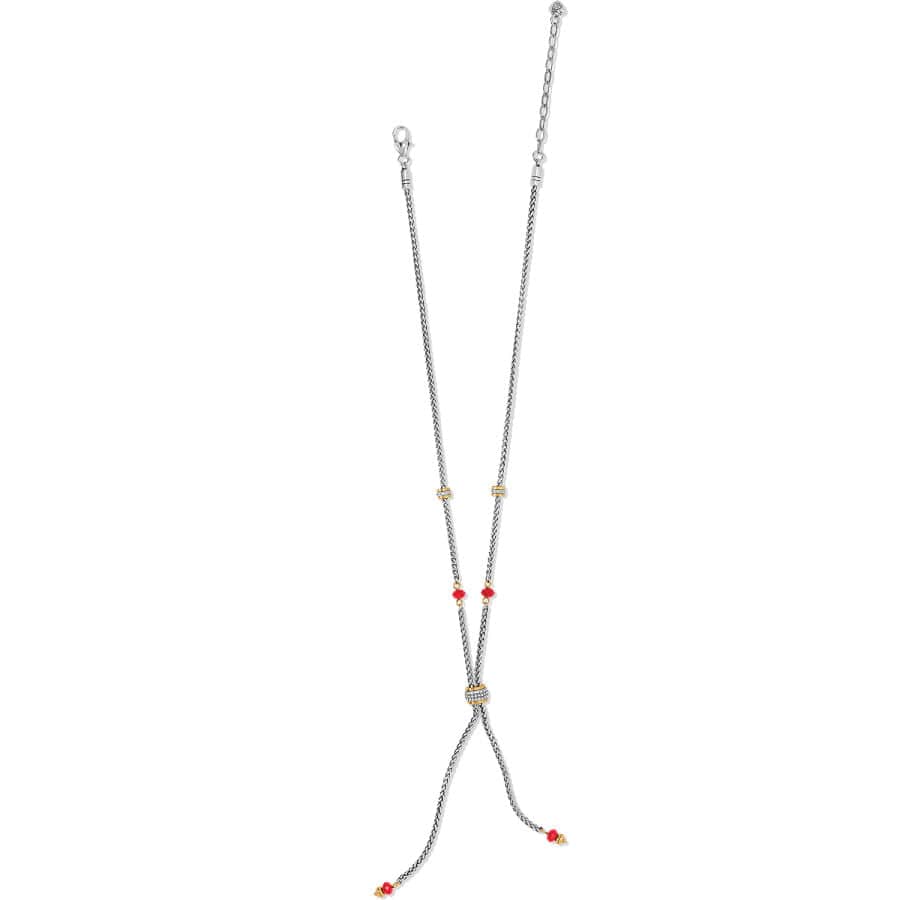 Meridian Two Tone Petite Y Necklace gold-red 2