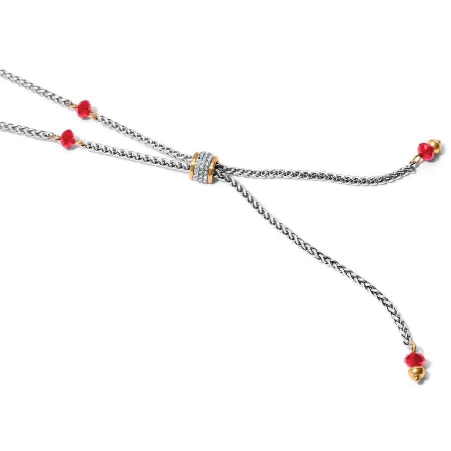 Meridian Two Tone Petite Y Necklace gold-red 3
