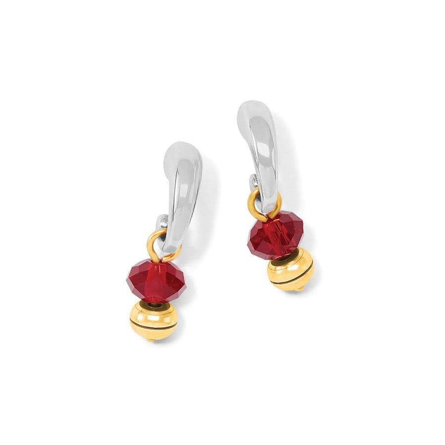 Meridian Two Tone Post Hoop Earrings gold-red 1