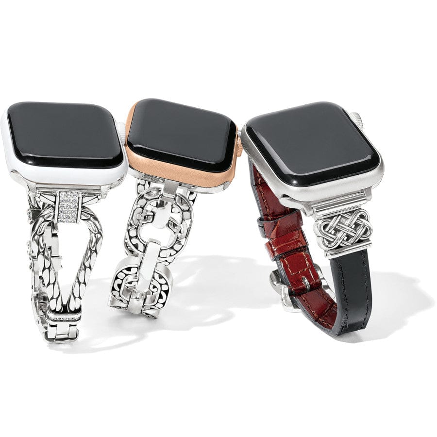 Meridian Tempo Apple Watch Band with 3 similar bands ready to wear view
