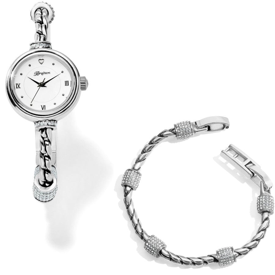 Meridian Watch Stack Jewelry Gift Set silver 1