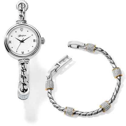Meridian Watch Stack Two Tone Jewelry Gift Set