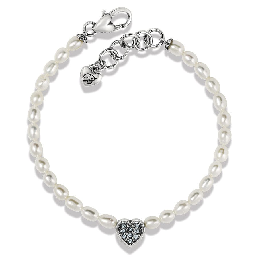 Meridian Zenith Heart Pearl Bracelet silver-pearl 1