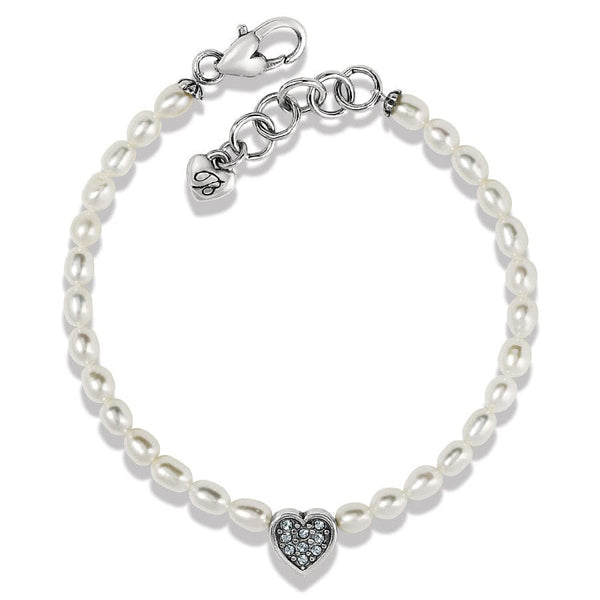 COACH Signature Heart Charm Pearl Line Bracelet | Dillard's