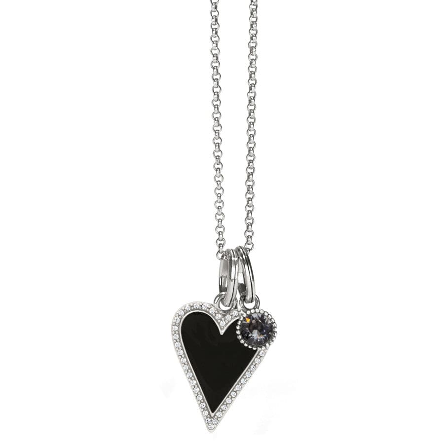 Midnight Heart Necklace silver-black 1