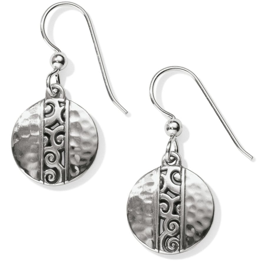 Mingle Disc French Wire Earrings in silver