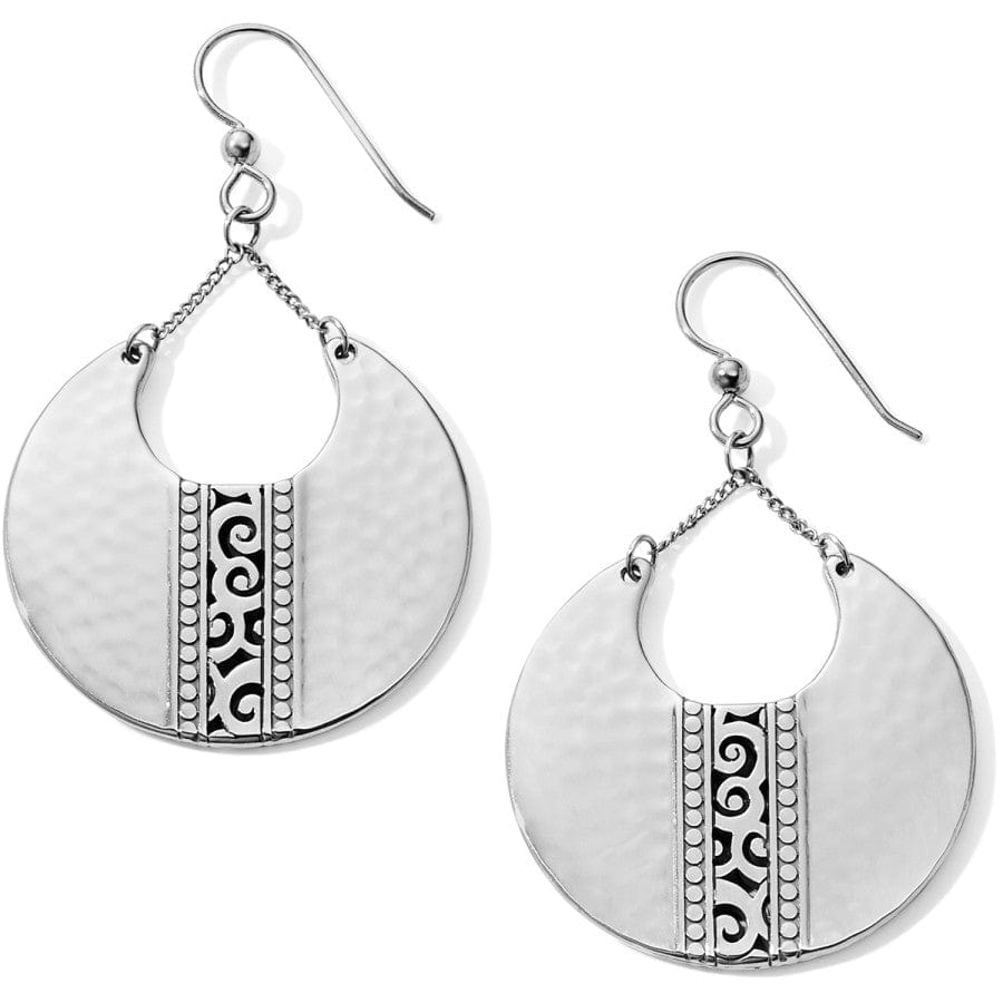 Mingle Disc Large French Wire Earrings silver 1
