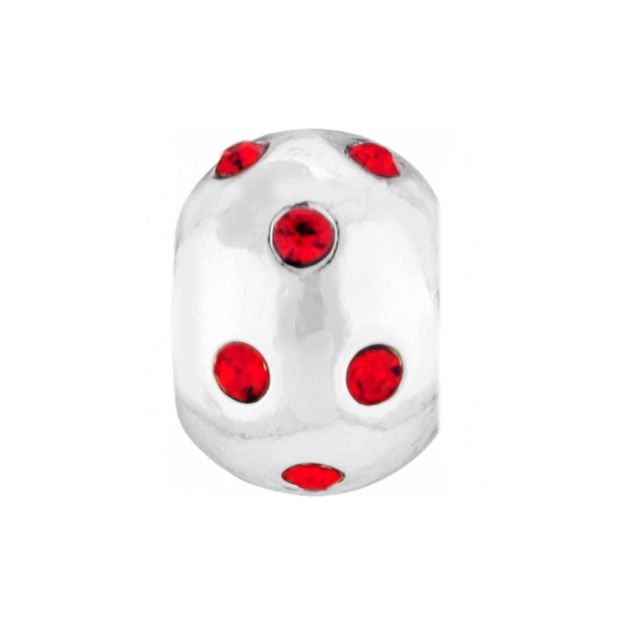Mini Dottie Bead silver-red 1