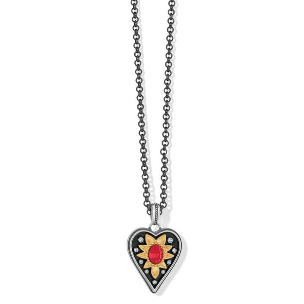 Brighton | Jewelry | Brighton Large Filigree Puffy Heart Pendant Necklace |  Poshmark