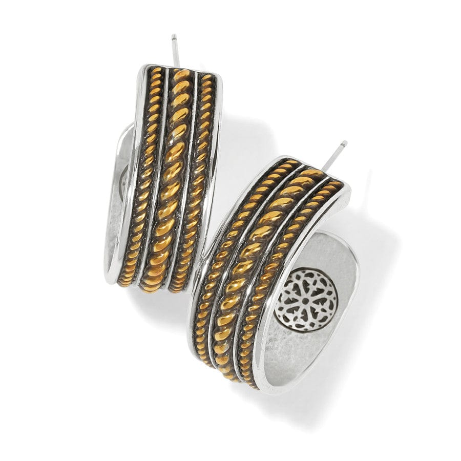 Monete Wide Hoop Earrings silver-gold 1