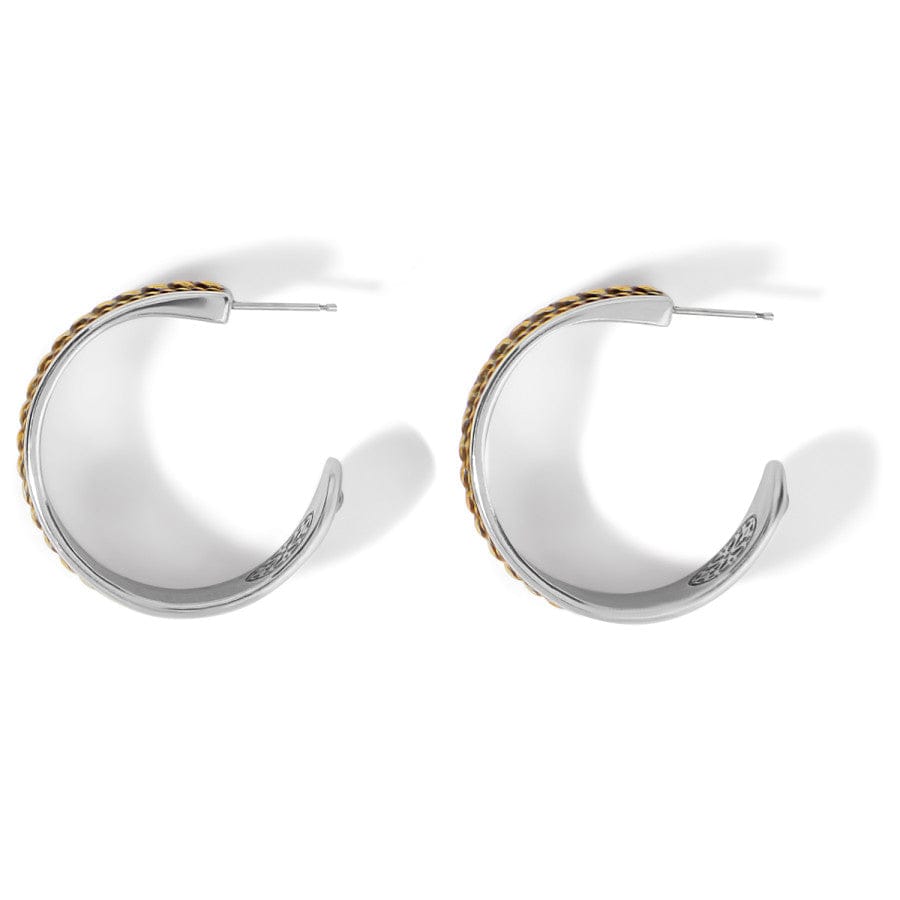 Monete Wide Hoop Earrings silver-gold 2