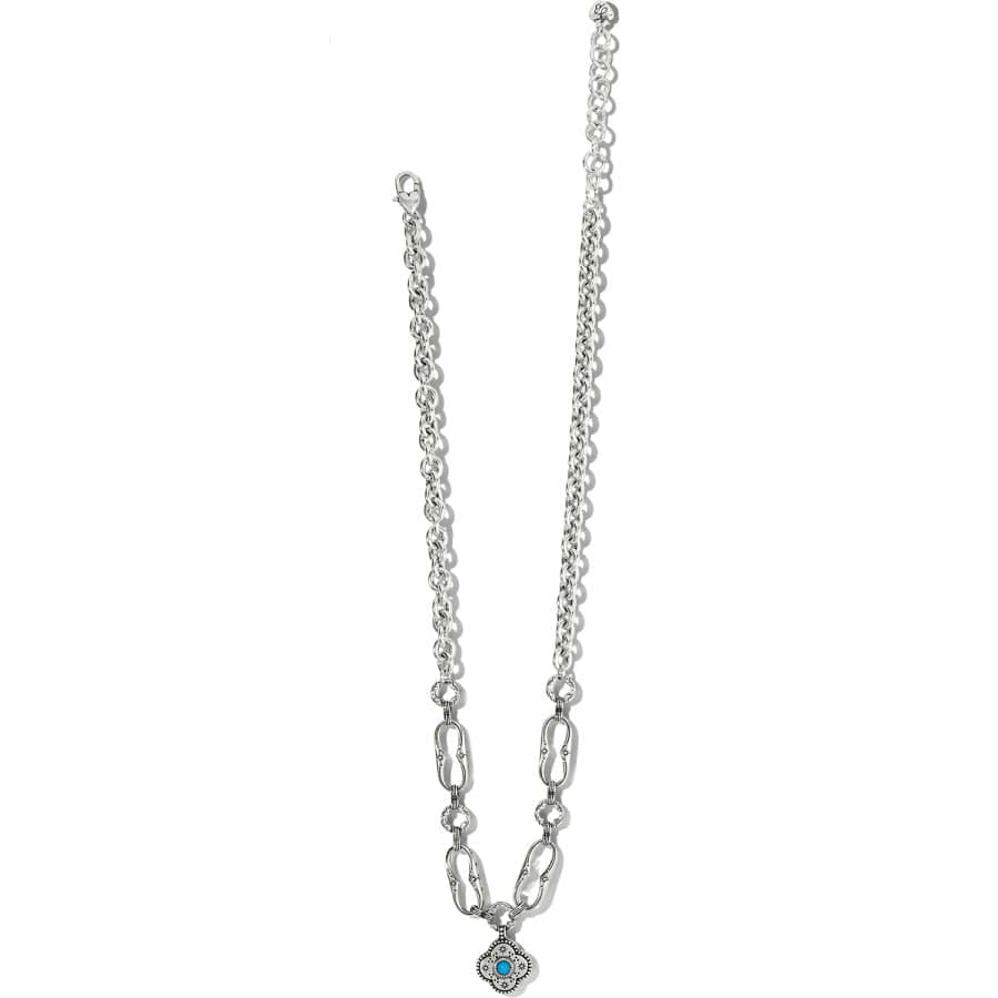 Mosaic Link Necklace silver-turquoise 3