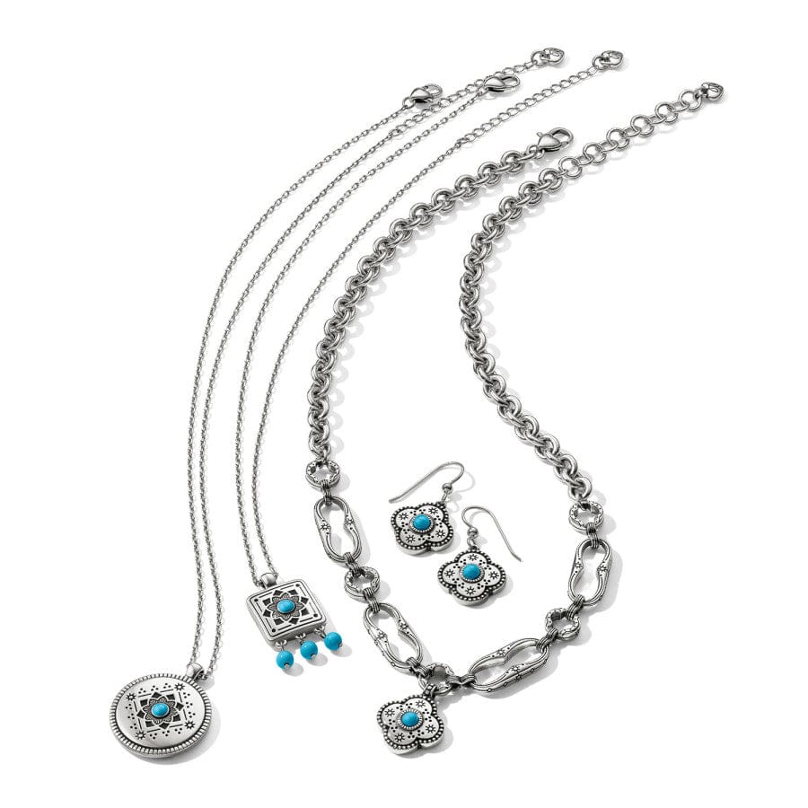 Mosaic Link Necklace silver-turquoise 4