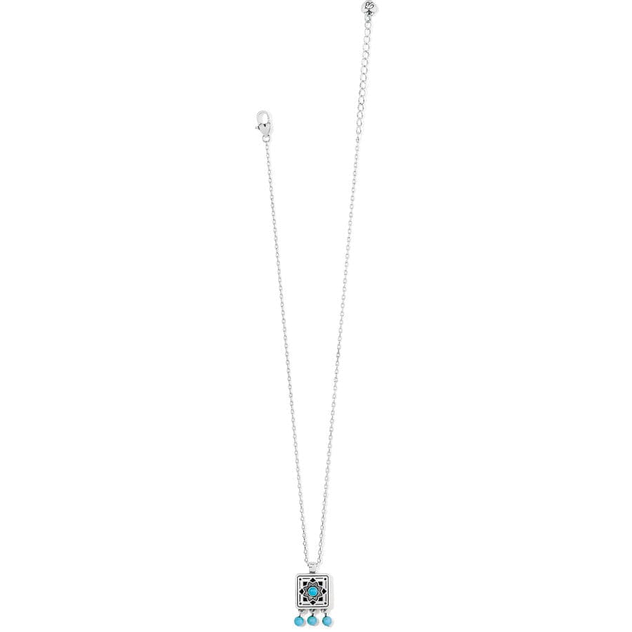 Mosaic Motif Tile Necklace silver-turquoise 3