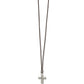 Mosaic Paseo Leather Cross Necklace