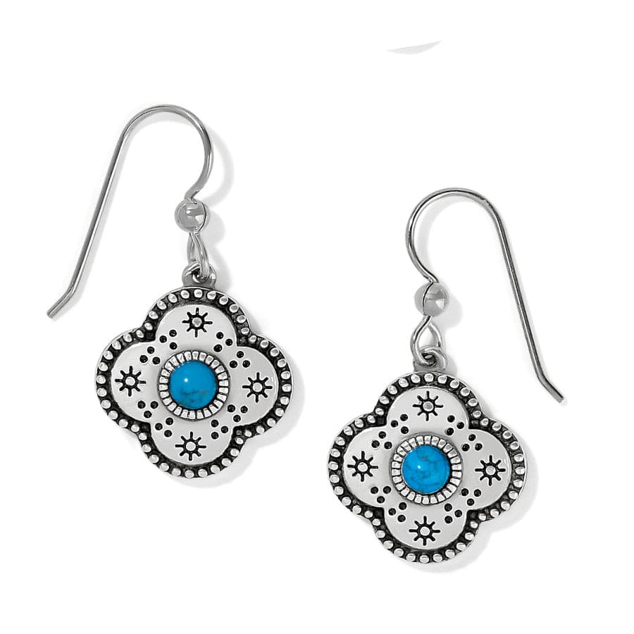 Mosaic Petite Pendant French Wire Earrings silver-turquoise 1