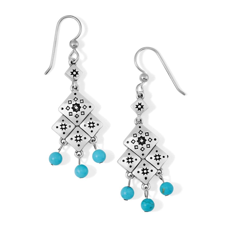 Mosaic Tile French Wire Earrings silver-turquoise 1