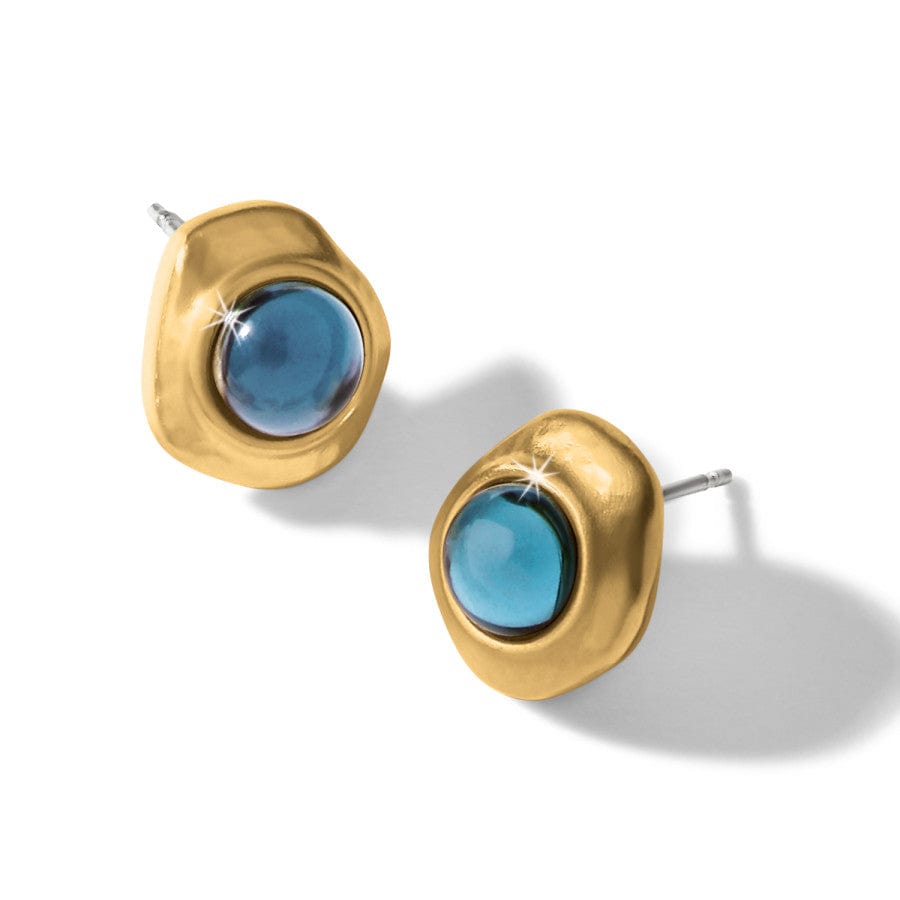 Neptune Post Earrings brushed-gold-blue 2