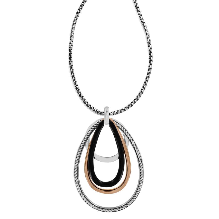 Neptune's Rings Black Convertible Pendant Necklace silver-gold 2