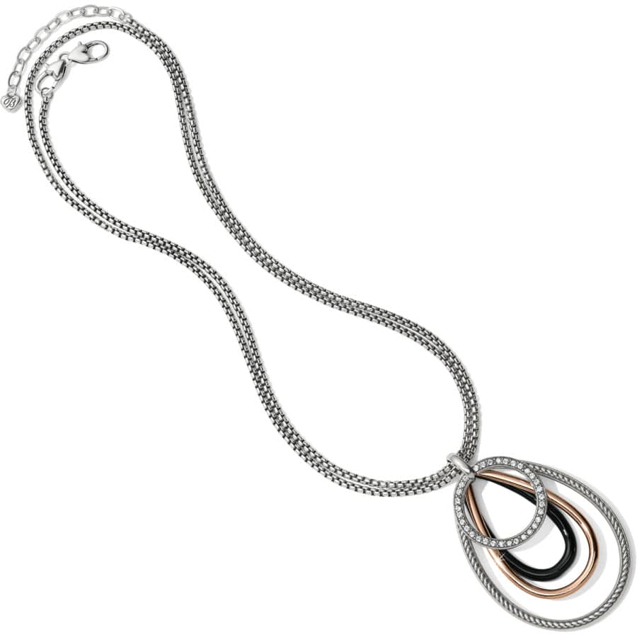 Neptune's Rings Black Convertible Pendant Necklace silver-gold 3
