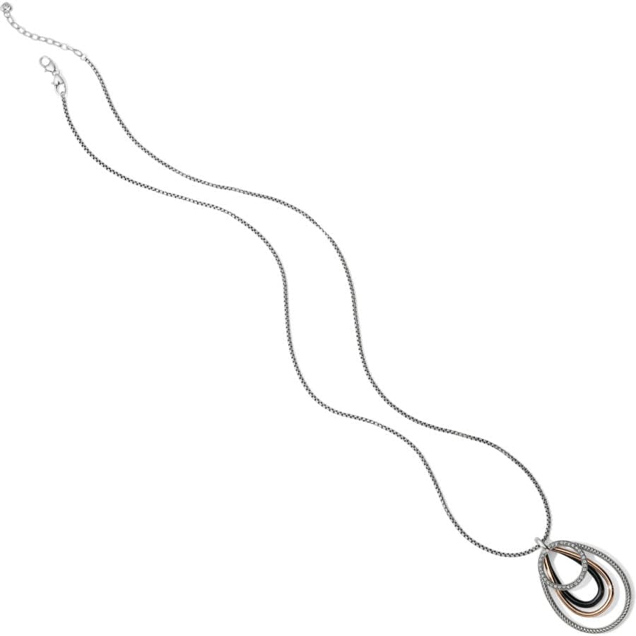 Neptune's Rings Black Convertible Pendant Necklace silver-gold 4