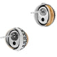 Neptune's Rings Crystal Button Earrings