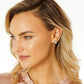 Neptune's Rings Crystal Button Earrings