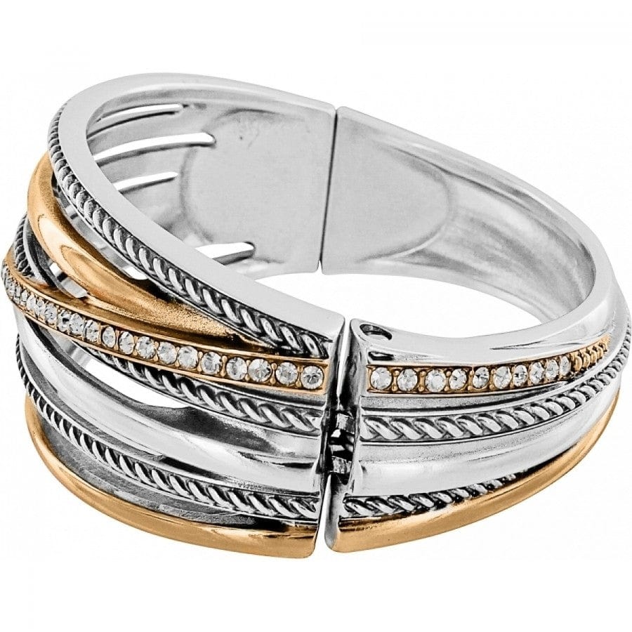 Neptune's Rings Hinged Bangle silver-gold 2