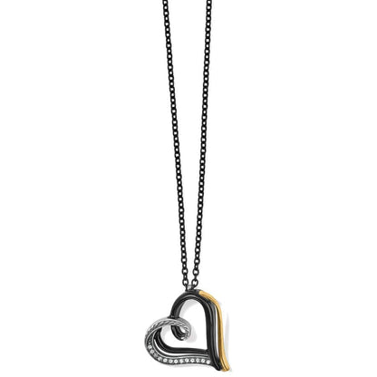 Neptune's Rings Night Heart Necklace
