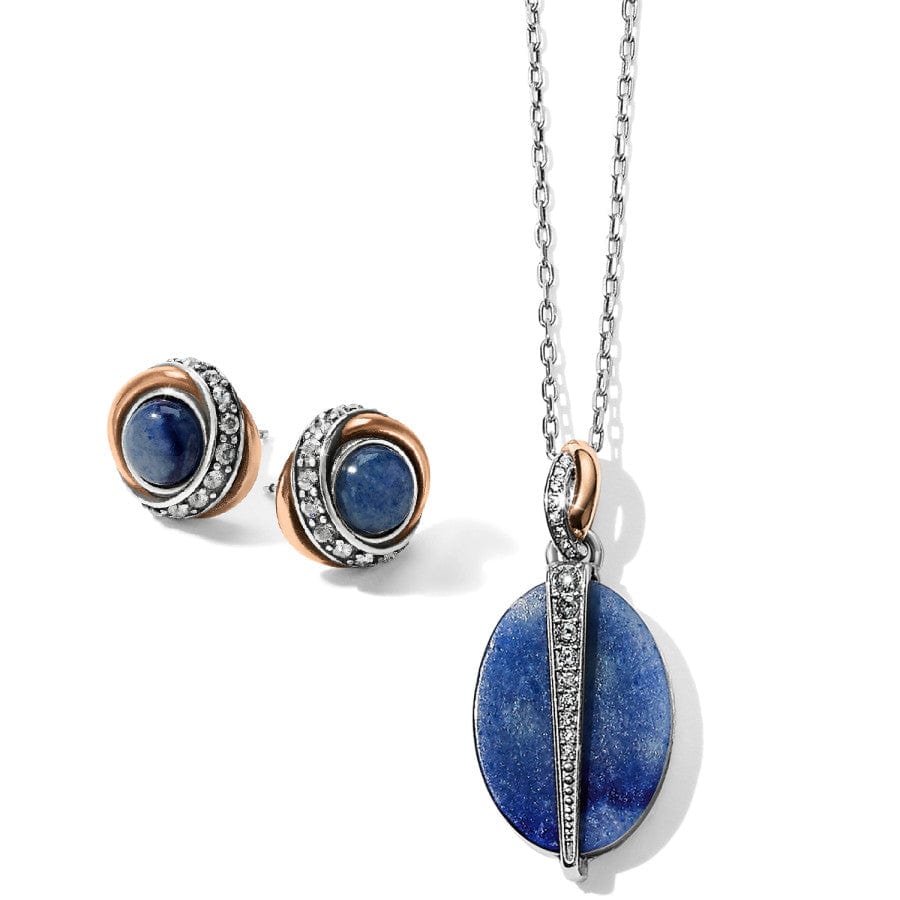 Neptune's Rings Oval Necklace Gift Set blue 1