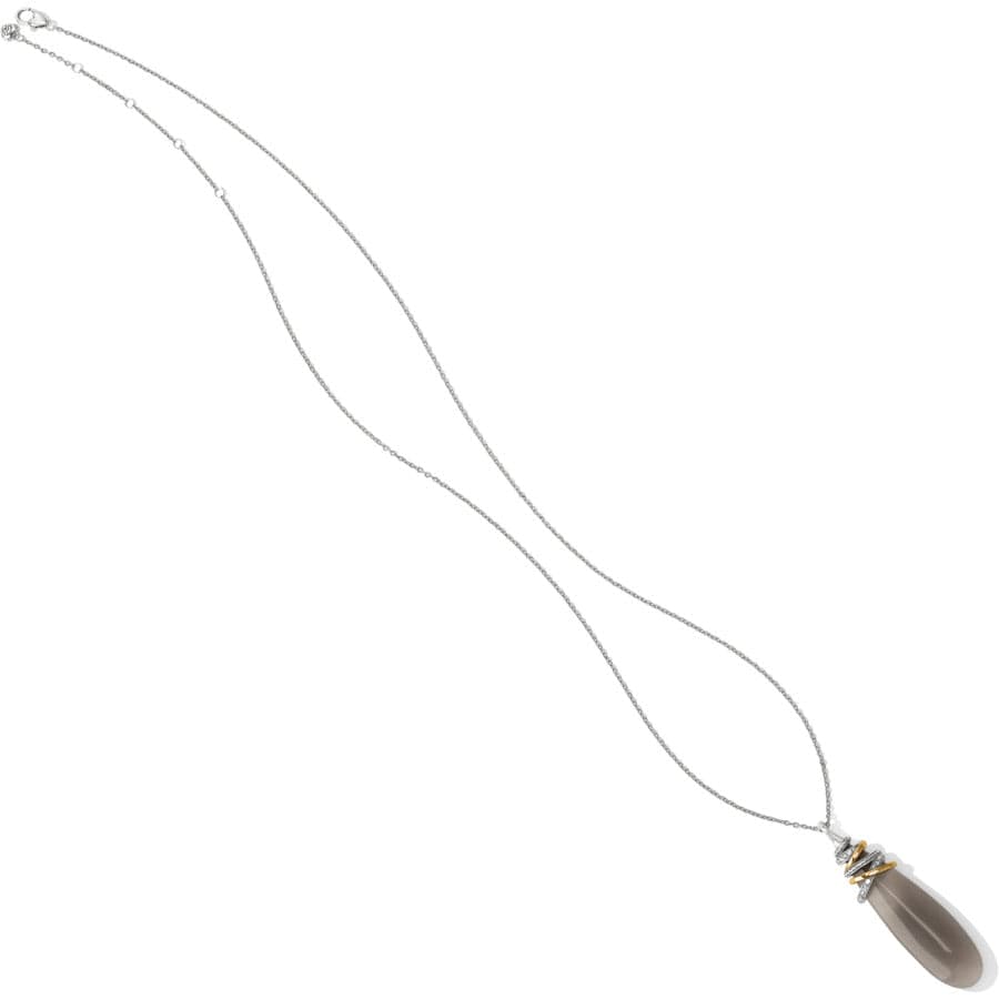 Neptune's Rings Pyramid Banded Agate Necklace grey 2