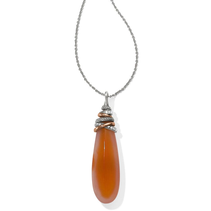 Neptune's Rings Pyramid Drop Carnelian Necklace orange 1